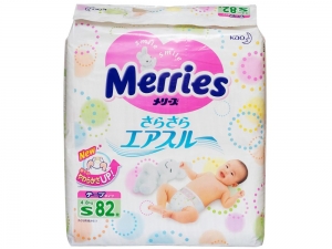 Подгузники Merries (Мериес) 4-8 кг. 82 шт. (S)