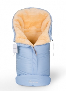 Конверт в коляску Esspero Sleeping Bag White (натуральная 100% шерсть) - blue montain