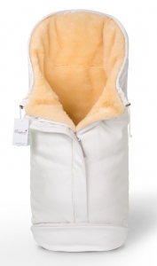 Конверт в коляску Esspero Sleeping Bag Lux white (натуральная 100% шерсть)