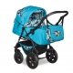 Детская коляска-трансформер Indigo Golf PCO (голубой+узор)