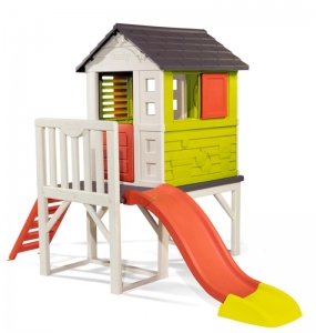 Детский игровой домик на сваях с горкой Smoby